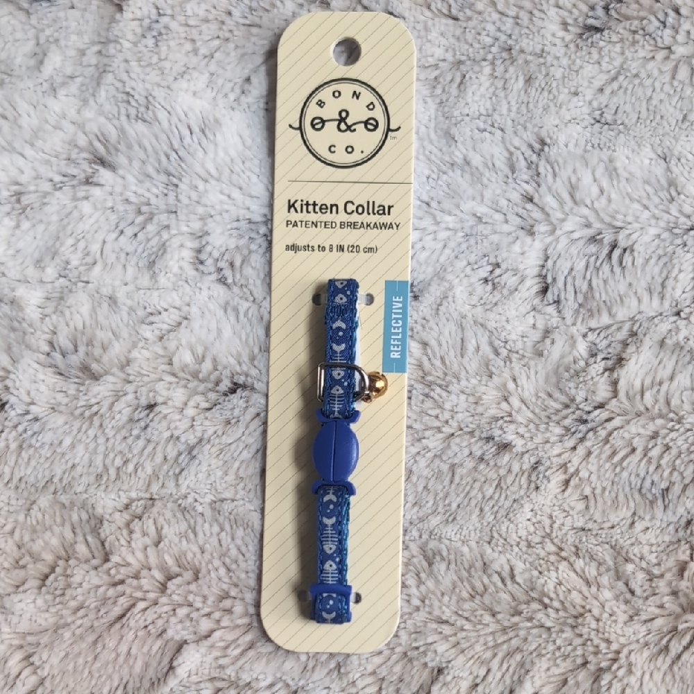 Bond & Co Blue Fish Patented Breakaway Kitten Collar